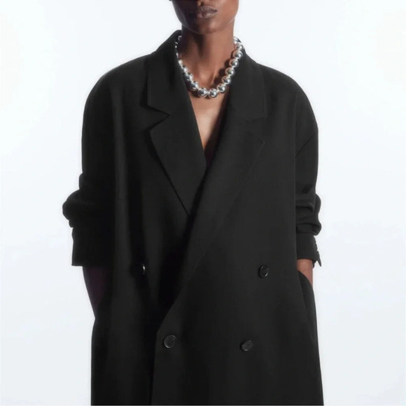 COS Oversized Draped Double Breasted Blazer - Picture 4 of 11